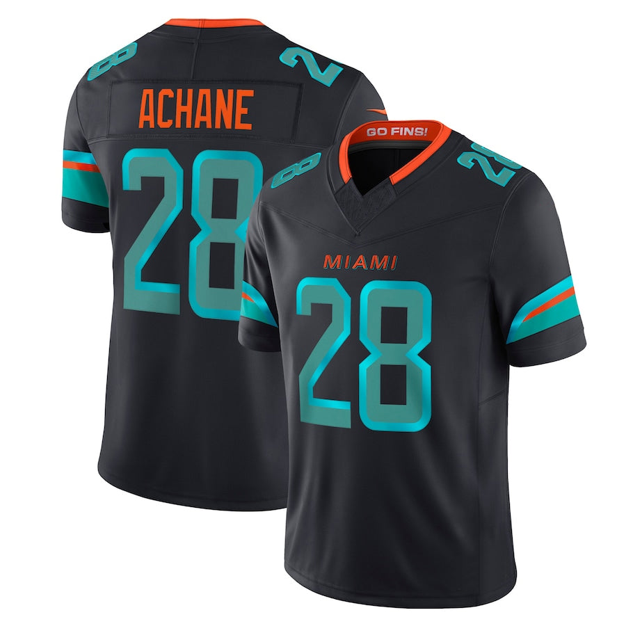 BIPIHUC M.Dolphins #28 De??£¤Von Achane Player Blue Rivalries Collection Vapor Limited Stitched Jerseys
