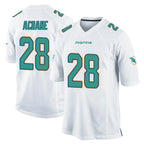 BIPIHUC M.Dolphins #28 De'Von Achane Player White Home Game Stitched Jerseys