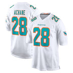 BIPIHUC M.Dolphins #28 De'Von Achane Player White Limited Home Game Stitched Jerseys