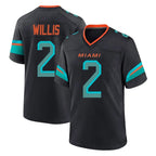 BIPIHUC M.Dolphins #2 Malik Willis Player Black Pitch Rivalries Collection Home Game Stitched Jerseys
