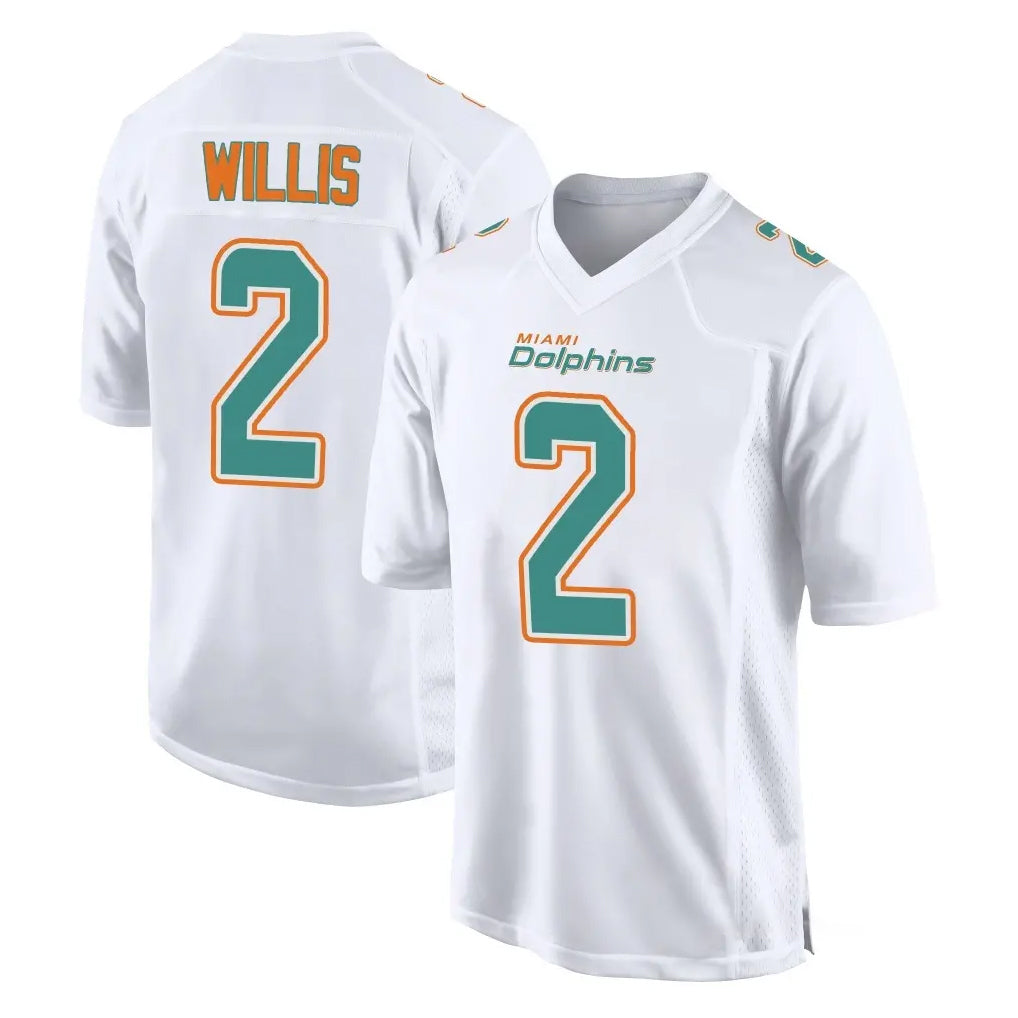 BIPIHUC M.Dolphins #2 Malik Willis Player White Fashion Home Game Stitched Jerseys