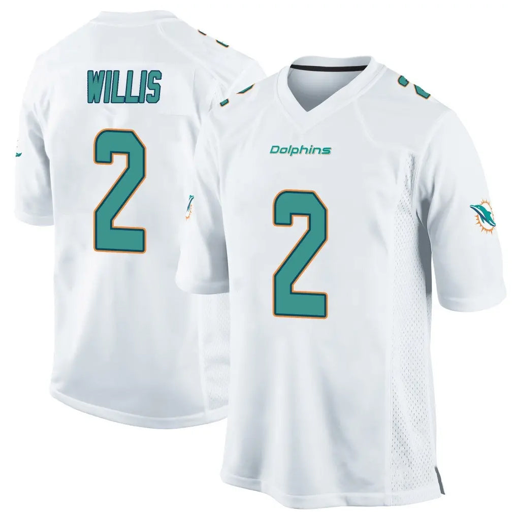 BIPIHUC M.Dolphins #2 Malik Willis Player White Home Game Stitched Jerseys