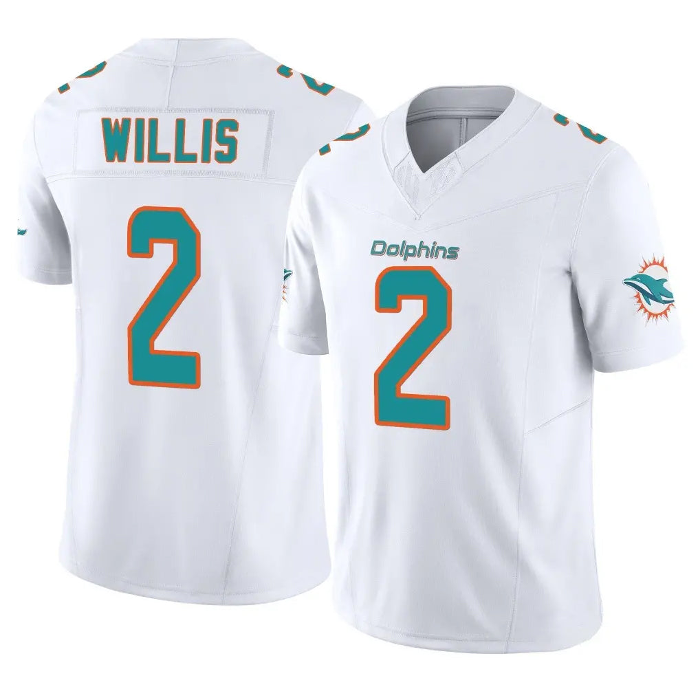 BIPIHUC M.Dolphins #2 Malik Willis Player White Limited Vapor F.U.S.E. Home Game Stitched Jerseys