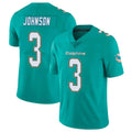 BIPIHUC M.Dolphins #3 Chris Johnson Player Aqua Limited Vapor Untouchable Home Game Stitched Jerseys