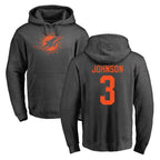 BIPIHUC M.Dolphins #3 Chris Johnson Player Darkgray Pullover Hoodies Limited Stitched Jerseys
