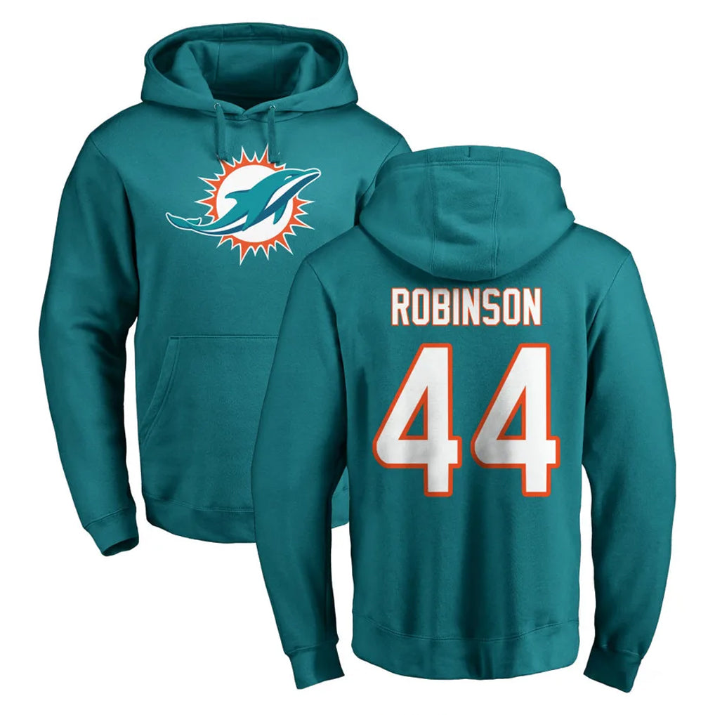 BIPIHUC M.Dolphins #44 Chop Robinson Player Aqua LOGO Pullover Hoodies Limited Stitched Jerseys