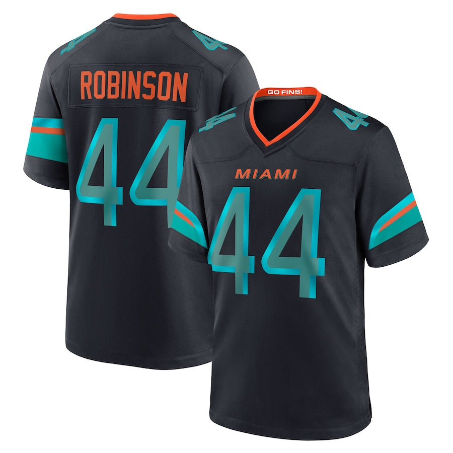 BIPIHUC M.Dolphins #44 Chop Robinson Player Pitch Blue Rivalries Collection Game Stitched Jersey