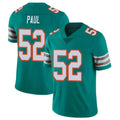 BIPIHUC M.Dolphins #52 Patrick Paul Player Aqua Limited Alternate Vapor Untouchable Home Game Stitched Jerseys