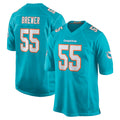 BIPIHUC M.Dolphins #55 Aaron Brewer Player Aqua Home Game Stitched Jerseys