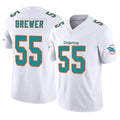 BIPIHUC M.Dolphins #55 Aaron Brewer Player White Limited Vapor F.U.S.E. Home Game Stitched Jerseys