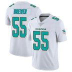 BIPIHUC M.Dolphins #55 Aaron Brewer Player White Limited Vapor Untouchable Home Game Stitched Jerseys