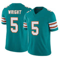 BIPIHUC M.Dolphins #5 Jaylen Wright Player Aqua Limited Alternate Vapor F.U.S.E. Home Game Stitched Jerseys