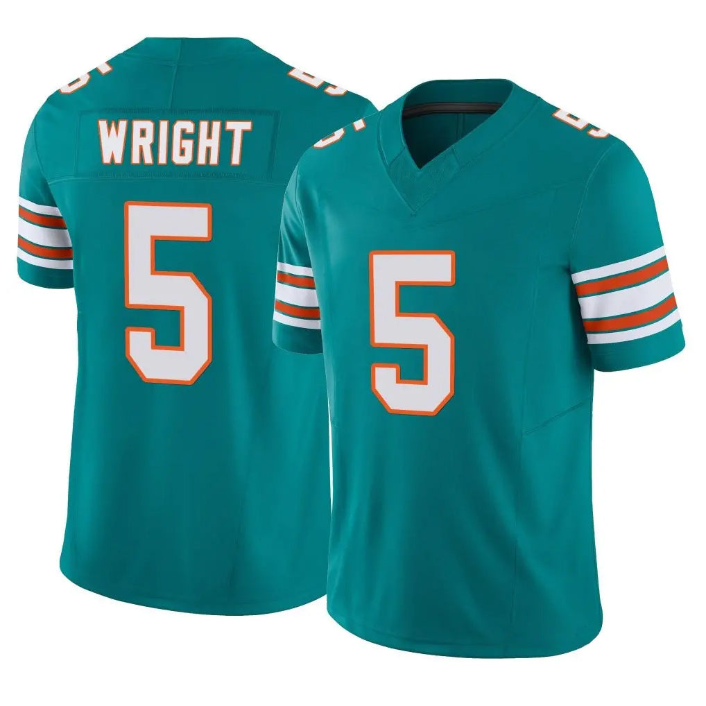BIPIHUC M.Dolphins #5 Jaylen Wright Player Aqua Limited Alternate Vapor F.U.S.E. Home Game Stitched Jerseys