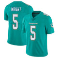 BIPIHUC M.Dolphins #5 Jaylen Wright Player Aqua Limited Vapor Untouchable Home Game Stitched Jerseys