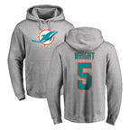 BIPIHUC M.Dolphins #5 Jaylen Wright Player Gray LOGO Pullover Hoodies Limited Stitched Jerseys