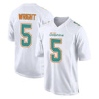 BIPIHUC M.Dolphins #5 Jaylen Wright Player White Fashion Home Game Stitched Jerseys