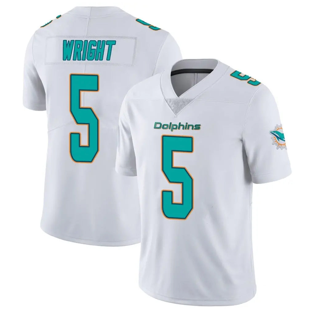 BIPIHUC M.Dolphins #5 Jaylen Wright Player White Limited Vapor Untouchable Home Game Stitched Jerseys