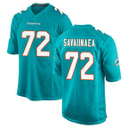 BIPIHUC M.Dolphins #72 Jonah Savaiinaea Player Aqua Home Game Stitched Jerseys