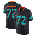 BIPIHUC M.Dolphins #72 Jonah Savaiinaea Player Black Limited Pitch Rivalries Collection Home Game Stitched Jerseys