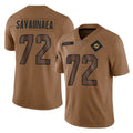 BIPIHUC M.Dolphins #72 Jonah Savaiinaea Player Brown Salute To Service Limited Stitched Jerseys