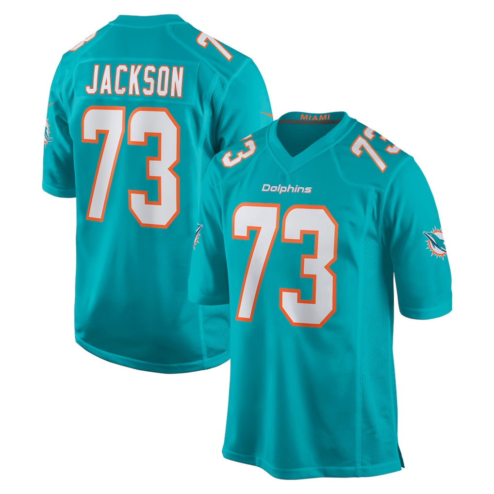 BIPIHUC M.Dolphins #73 Austin Jackson Player Aqua Home Game Stitched Jerseys