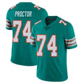 BIPIHUC M.Dolphins #74 Kadyn Proctor Player Aqua Limited Alternate Vapor Untouchable Home Game Stitched Jerseys