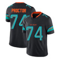 BIPIHUC M.Dolphins #74 Kadyn Proctor Player Black Limited Pitch Rivalries Collection Home Game Stitched Jerseys