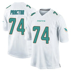 BIPIHUC M.Dolphins #74 Kadyn Proctor Player White Home Game Stitched Jerseys
