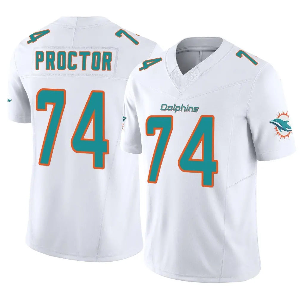 BIPIHUC M.Dolphins #74 Kadyn Proctor Player White Limited Vapor F.U.S.E. Home Game Stitched Jerseys
