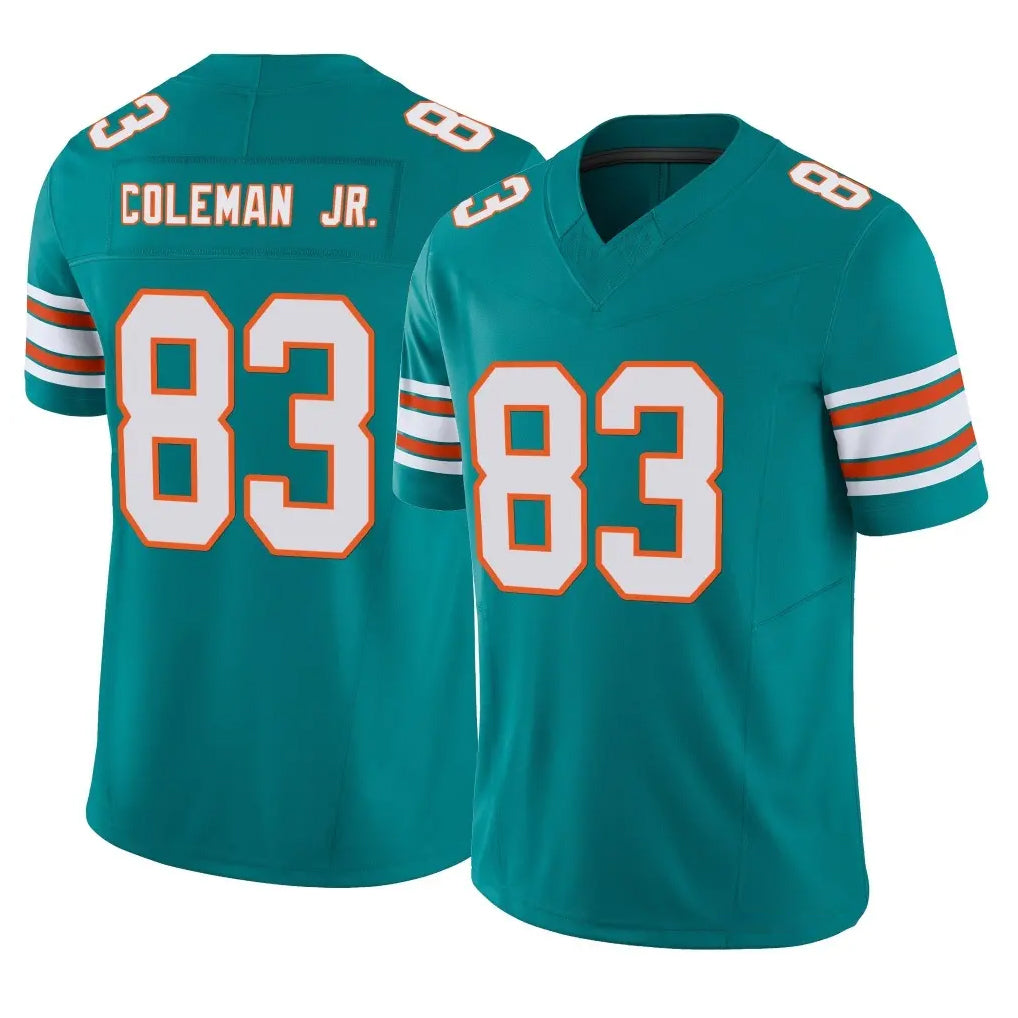 BIPIHUC M.Dolphins #83 Kevin Coleman Jr. Player Aqua Limited Alternate Vapor F.U.S.E. Home Game Stitched Jerseys