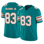 BIPIHUC M.Dolphins #83 Kevin Coleman Jr. Player Aqua Limited Alternate Vapor F.U.S.E. Home Game Stitched Jerseys