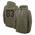 BIPIHUC M.Dolphins #83 Kevin Coleman Jr. Player Olive Salute to Service Pullover Hoodies Limited Stitched Jerseys