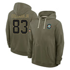BIPIHUC M.Dolphins #83 Kevin Coleman Jr. Player Olive Salute to Service Pullover Hoodies Limited Stitched Jerseys