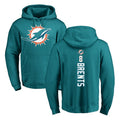 BIPIHUC M.Dolphins #8 JuJu Brents Player Aqua LOGO Pullover Hoodies Limited Stitched Jerseys