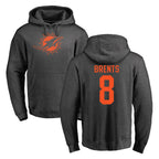 BIPIHUC M.Dolphins #8 JuJu Brents Player Darkgray Pullover Hoodies Limited Stitched Jerseys