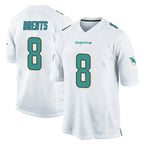 BIPIHUC M.Dolphins #8 JuJu Brents Player White Home Game Stitched Jerseys