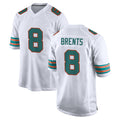 BIPIHUC M.Dolphins #8 JuJu Brents Player White Limited Home Game Stitched Jerseys