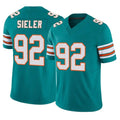 BIPIHUC M.Dolphins #92 Zach Sieler Player Aqua Limited Alternate Vapor F.U.S.E. Home Game Stitched Jerseys