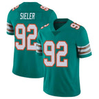 BIPIHUC M.Dolphins #92 Zach Sieler Player Aqua Limited Alternate Vapor Untouchable Home Game Stitched Jerseys