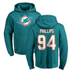 BIPIHUC M.Dolphins #94 Jordan Phillips Player Aqua LOGO Pullover Hoodies Limited Stitched Jerseys
