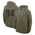 BIPIHUC M.Dolphins #94 Jordan Phillips Player Olive Salute to Service Pullover Hoodies Limited Stitched Jerseys