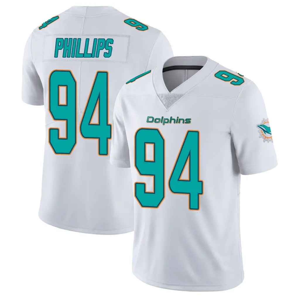 BIPIHUC M.Dolphins #94 Jordan Phillips Player White Limited Vapor Untouchable Home Game Stitched Jerseys