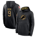 BIPIHUC M.Dolphins #9 Joshua Uche Player Black Salute to Service Hoodies Limited Game Stitched Jerseys