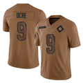 BIPIHUC M.Dolphins #9 Joshua Uche Player Brown Salute To Service Limited Stitched Jerseys