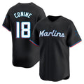 BIPIHUC M.Marlins #18 Griffin Conine Player Black Home Limited Stitched Jerseys