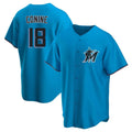 BIPIHUC M.Marlins #18 Griffin Conine Player Blue Home Game Stitched Jerseys