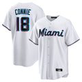 BIPIHUC M.Marlins #18 Griffin Conine Player White Home Game Stitched Jerseys