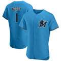 BIPIHUC M.Marlins #1 Connor Norby Player Blue Home Limited Elite Stitched Jerseys