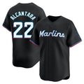 BIPIHUC M.Marlins #22 Sandy Alcantara Player Black  Home Limited Stitched Jerseys