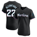 BIPIHUC M.Marlins #22 Sandy Alcantara Player Black Vapor Home Limited Elite Stitched Jerseys